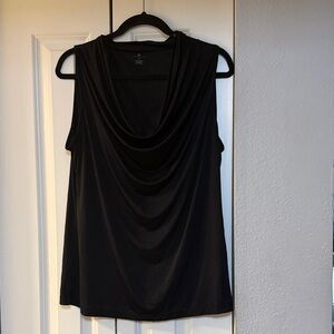 Worthington Black Draped Tank Top